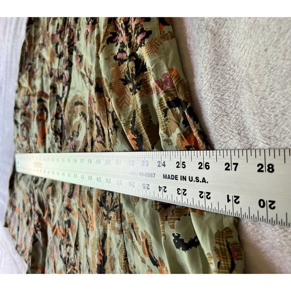 Sundance Womens 100% Silk Floral A-Line Dress Size 6 Multicolor Cap Sleeve Lined - Picture 8 of 14